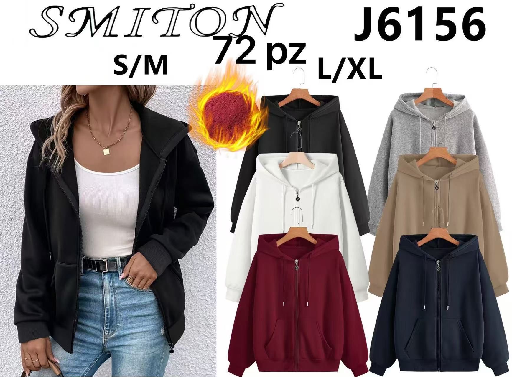 Sudadera cremallera con capucha